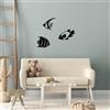 Wallity Hanah Home Elegante set di accessori decorativi da parete in metallo nero (3 pezzi) | 100% metallo, spessore 1 mm | perfetto per la decorazione della casa, design moderno ed elegante
