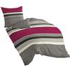 Bierbaum, Set Biancheria da Letto di Flanella, Multicolore (Mehrfarbig), 155 x 220 cm