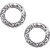 UNICRAFTALE 2 Pz Anelli A Molla Stile Tibetanousure A Scatto Strutturate in Acciaio Inossidabile 6 Gauge O Ring Clip Moschettoni Portachiavi A Molla Fermagli con Fibbia per Borsa