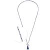 Jewels by Leonardo, collana donna - lunga catena infinita in acciaio inox color argento - collana di perle di vetro nei toni freddi del blu - 80 cm di lunghezza - Gioielli regalo per donne - 024900,