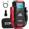 SYPOM Avviatore Batteria Auto, 6000A Avviatore Emergenza (Fino a all Gas e 12.0L Diesel), 12V Starter Batteria con Torcia a LED, Booster Avviamento Auto