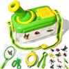 Kulveanju Kit Esploratore Bambini Giochi da Esterno, Set Caccia Insetti, Casella degli Insetti, Lente Ingrandimento, 12 Insettis Finti, Gioco Kit Osservazione Regalo per Bambini 4 5 6 7 8 Anni