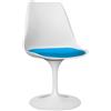 Iconik Interior Tulip Style - Sedia girevole da sala da pranzo, colore: Turchese