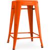 Iconik Interior Industrial Style - Sgabello da bar, design industriale, 60 cm, stile stilix, arancione