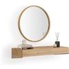 Mobili Fiver, Consolle Sospesa Evolution 90x40, Rovere Rustico, Nobilitato, Consolle moderna corridoio, Made in Italy