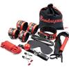BONDAGERIE® Kit di 8 Accessori Coppia manette cavigliere, corda, Collare con guizaglio, sacco in raso in omaggio