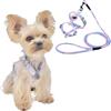 YorkieGogo Guinzaglio e pettorina anti-trazione con supporto AirTag per piccoli animali, gilet rinfrescante, perfetto per l'estate, XXS (viola, taglia S)