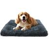 MDDK DY Cuccia per Cani Piccoli da Interno, Letto Sfoderabile e Lavabile in Peluche Morbido, Cuscino Confortevole con Base Antiscivolo, Grigio Scuro 50x40x5 cm