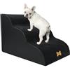 Nepfaivy Scala per Cani di Piccola Taglia - Gradini per Cani e Gatti, Rampa per Cani con Coperchio Rimovibile, 3 Passi, 60x40x40cm