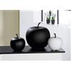 AlexandreHouse Pack of 3 Decorative object, Apple, Ceramics, white, PU 3, H. 17 cm, D. 16 cm