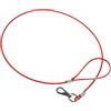 DRESSOOS Guinzaglio Per Cani in Metallo Con Catena Da Masticare Portatile Con Corda Di Trazione Rossa Da 0 4 X 120 Cm Per Attività Allaperto