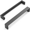 FURNIWARE 10 maniglie per mobili, colore nero, 160 mm, distanza tra i fori per armadi, cucina, cassetti, maniglie per mobili da cucina, armadi, cassetti