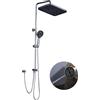 GAOZHI Colonna Doccia Acciaio Inox Senza Miscelatore Fori Muro Regolabili Set Doccia a Pioggia Con Doccetta a Mano in acciaio INOX e Soffione Doccia