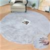 ORINOVA Tappeto Rotondo Grigio 150 cm Salotto Camera da Letto Morbido Tappeto Moderno Lavabile