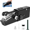 Sicomne Macchina da Cucire Portatile, Macchina Per Cucire Professionale Mini Elettrica Handheld Sewing Machine per Principianti, Cucitura Rapida adatta per Vestiti, Tende in Tessuto, Fai da te