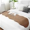 Teppich Wölkchen Tappeto Soffice Di Pelliccia Finta Di Coniglio - Decorazione Da Salotto - Tappeto Di Pelliccia Lavabile Come Tappetino Da Letto - Marrone - Pelliccia 55x160cm