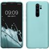 kwmobile Custodia Compatibile con Xiaomi Redmi Note 8 Pro Cover - Back Case Morbida - Protezione in Silicone TPU Effetto Metallizzato menta metallizzato
