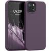 kwmobile Cover per iPhone 13 Custodia - Back Case per Smartphone in Silicone TPU - Protezione Gommata - Iris pallido