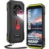 Ulefone Armor X32 Rugged Smartphone, MTK G91 12GB+256GB/2TB 48MP+20MP Visione Notturna Android 14, 5.65 Vetro Corning 5500mAh cellulare indistruttibile Telefono Dual SIM/NFC/OTG 2anni garanzia-Verde