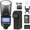 Godox V1C Flash Speedlite, 76Ws 2.4G ad Alta Velocità Sync 1/8000s 2600mAh Li-Ion Akku Rundkopf Speedlight per Fotocamere Canon (V1-C)
