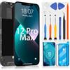 ARSSLY Schermo LCD per iPhone 12 Pro Max Incell Schermo per iPhone12 Pro Max LCD Display A2411 A2342 A2410 A2412 Touch Screen Digitizer Assemblea Completa con Strumenti (Nero senza Telaio)