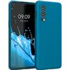 kwmobile Cover per OnePlus Nord 2 5G Custodia - Back Case per Smartphone in Silicone TPU - Protezione Gommata - blu indaco