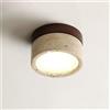 LLXDFUU Lampada da soffitto in travertino per ingressi Plafoniera moderna da incasso in pietra naturale Camera da letto per interni Cilindro da soffitto Porticati Lampada Wabi Sabi Lampadario Apparecc