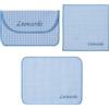 ARTEA DI ALICE Set Colazione per Asilo 3 pezzi in Cotone Personalizzati: Tovaglietta Americana, Tovagliolo e Busta Porta Tovagliolo, Made in Italy, Fantasia Colorata (Azzurro)