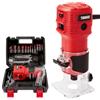 TEENO Rifilatore Fresatrice Verticale per Legno 650W 15000-32000 RPM Con Copertura Antipolvere, Legno Rifilatrice Elettrica Con 12 pezzi 1/4 Fresatura Cuter, 6 Velocità Variabili, Mandrino 6/6.35mm