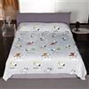 Kanguru - Plaid Matrimoniale, Snoopy, 230x230 cm, Coperta per Letto Matrimoniale, grigia, soffice pile, misura 2 piazze, idea regalo natale mamma e papà, compleanno, trapunta, copriletto, microfibra