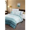 Nuit Des Rêves Lussuoso set copripiumino in raso per letto king size (200 x 220 cm), colore menta, 100% raso di cotone, 210 fili, lavabile in lavatrice, include 2 federe, biancheria da letto elegante