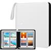 Ruibytree Album Fotografico per Polaroid NOW i-Type, 600 e SX-70, Bianco | 256 Tasche, Copertina Rigida in Pelle PU, Pagine Senza Acidi, Tasche da 9 × 11 cm, Chiusura a cerniera, Maniglia da Trasporto