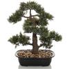 HJH Office pianta artificiale BONSAI pianta artificiale decorativa, albero artificiale di facile manutenzione, altezza 44 cm, pino, verde 871050