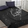 Enjiror Lenzuolo in PVC, impermeabile, antimacchia, a prova di olio, per massaggi spinta, spa, copriletto protettivo, copriletto, coppia di adulti, per tappezzeria, accessori da sartoria (nero, 130 x 220 cm)