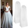 DUBUOZA 2 Pezzi Custodia Porta Abito da Sposa Copriabiti Antipolvere 180 cm per Indumenti per Abiti da Sposa,Con Cerniera, Adatta per Abiti da Sposa, Abiti, Cappotti, Cappotti Lunghi, ecc
