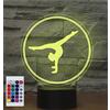 SUPERHONGJIHAO Ginnastica creativa luce notturna 3D bambini lampada da comodino 16 colori cambiano con telecomando per bambini