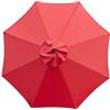 Sunnyglade Ombrellone da giardino di ricambio, 2,7 m, per esterni, colore rosso