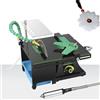 Generic Macchina tampone lucidante tornio da banco, alta potenza 1850W, velocità regolabile 800-12000 giri/min per la creazione di gioielli, taglio di roccia e lucidatura con albero flessibile