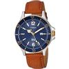 Timex Orologio Timex Harborside da uomo con cinturino in pelle marrone chiaro/blu TW2R64500