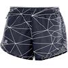 Salomon Pantaloncini da donna per la corsa, Agile Short, Taffetà, Grigio/Bianco, Taglia: L, L40128200