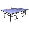 TechFit Tavolo da Ping Pong Professionale per Interni - Pieghevole da Interno con Inclinazione Unilaterale, Struttura Metallica Nera, Rete da 180 cm, Roti Silconate con Freni, 274x152,5x76 cm