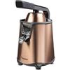 Bestron Spremiagrumi elettrico, spremiagrumi con funzione di arresto e filtro polpa in acciaio inox, con 2 coni, capacità 450 ml, leva soft pressa per un facile utilizzo, colore: rame