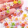 BelleVive 50 Pezzi Fiori Miniatura in Resina, Mini Fiori Decorativi, Decorazioni Floreali 3D Colorate, per Accessori Casa delle Bambole in Miniatura, Paesaggi in Miniatura, Arte delle Unghie,