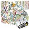 IMPACTO COLECCIONABLES | Collezione di 100 Banconote Autentiche del Mondo - Senza Duplicati, Fuori Corso e provenienti da Diversi Paesi | Ideale per Collezionisti, Include Certificato di Autenticità