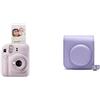 instax Fujifilm instax mini 12 Lilac Purple - Macchina Fotografica Istantanea & mini 12 custodia per fotocamera, Viola Lilla