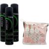 FEI FAN Lacca Tenuta Forte Max Hold con Complesso Vitaminico che Rinforza la Struttura del Capello, 3in1 Styling, Protezione, Tenuta 75ml + Kit Bottiglie da Viaggio (3 Spray + Kit Bottiglie da Viaggio)