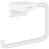 hansgrohe AddStoris - Anello portasciugamani, portasciugamani bagno per montaggio a parete, fissaggio nascosto, accessori bagno, bianco opaco, 41754700