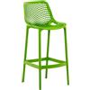 CLP Sgabello Alto Outdoor Air in Polipropilene I Sgabello Impilabile Alt. 75 CM I Sgabello Bar Carico Max 130 kg, Colore:Verde