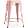 Iconik Interior Industrial Style - Sgabello da bar, design industriale - 60 cm - Nuova edizione - Stylix arancione pallido