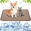 YUEXNKO Tappetino Refrigerante Cani e Gatti Tappetini Cani Estivo,Tappetino Refrigerante Animali Domestici Tappetino refrigerante Animali Domestici Adatto per Seggiolino Auto Divano da Pavimento (Marrone XL)